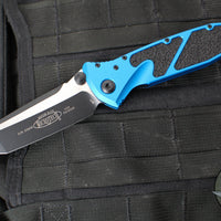 Microtech Socom Elite- Manual Folder- Tanto Edge- Blue Handle- Black Blade 161-1 BL