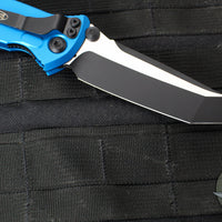 Microtech Socom Elite- Manual Folder- Tanto Edge- Blue Handle- Black Blade 161-1 BL