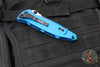 Microtech Socom Elite- Manual Folder- Tanto Edge- Blue Handle- Black Blade 161-1 BL