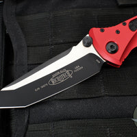 Microtech Socom Elite- Manual Folder- Tanto Edge- Red Handle- Black Blade 161-1 RD