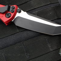 Microtech Socom Elite- Manual Folder- Tanto Edge- Red Handle- Black Blade 161-1 RD