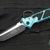 Microtech Socom Elite- Manual Folder- Tanto Edge- Turquoise Handle- Black Blade 161-1 TQ