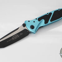Microtech Socom Elite- Manual Folder- Tanto Edge- Turquoise Handle- Black Blade 161-1 TQ