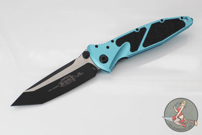 Microtech Socom Elite- Manual Folder- Tanto Edge- Turquoise Handle- Black Blade 161-1 TQ