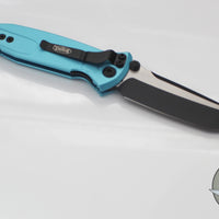 Microtech Socom Elite- Manual Folder- Tanto Edge- Turquoise Handle- Black Blade 161-1 TQ