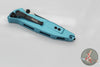 Microtech Socom Elite- Manual Folder- Tanto Edge- Turquoise Handle- Black Blade 161-1 TQ