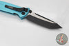 Microtech Socom Elite- Manual Folder- Tanto Edge- Turquoise Handle- Black Blade 161-1 TQ