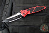 Microtech Socom Elite- Manual Folder- Tanto Edge- Red Handle- Two-tone Black Full Serrated Blade 161-3 RD