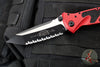 Microtech Socom Elite- Manual Folder- Tanto Edge- Red Handle- Two-tone Black Full Serrated Blade 161-3 RD