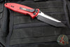 Microtech Socom Elite- Manual Folder- Tanto Edge- Red Handle- Two-tone Black Full Serrated Blade 161-3 RD