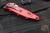 Microtech Socom Elite- Manual Folder- Tanto Edge- Red Handle- Two-tone Black Full Serrated Blade 161-3 RD