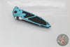 Microtech Socom Elite- Manual Folder- Tanto Edge- Turquoise Handle- Two-tone Black Full Serrated Blade 161-3 TQ