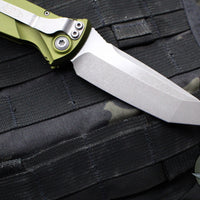 Microtech Socom Elite OTS Auto- Tanto Edge- OD Green Handle- Apocalyptic Blade 161A-10 APOD