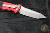 Microtech Socom Elite OTS Auto- Tanto Edge- Red Handle- Apocalyptic Blade 161A-10 APRD