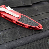 Microtech Socom Elite OTS Auto- Tanto Edge- Red Handle- Apocalyptic Blade 161A-10 APRD