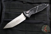 Microtech Socom Elite OTS Knife- Tanto Edge- Black Handle- Apocalyptic Part Serrated Blade 161A-11 AP
