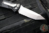 Microtech Socom Elite OTS Auto- Tanto Edge- Black Handle- Stonewash Part Serrated Blade 161A-11