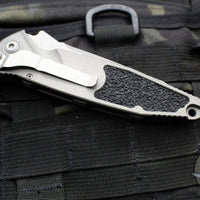 Microtech Socom Elite OTS Auto- Tanto Edge- Natural Clear Finished Handle- Apocalyptic Full Serrated Blade 161A-12 APNC