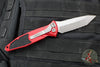 Microtech Socom Elite OTS Knife- Tanto Edge- Red Handle- Apocalyptic Full Serrated Blade 161A-12 APRD