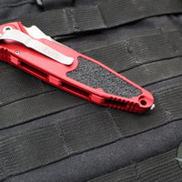 Microtech Socom Elite OTS Knife- Tanto Edge- Red Handle- Apocalyptic Full Serrated Blade 161A-12 APRD
