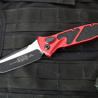 Microtech Socom Elite- Auto (OTS)- Tanto Edge- Red Handle- Black Blade 161A-1 RD