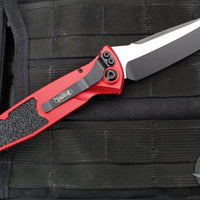 Microtech Socom Elite- Auto (OTS)- Tanto Edge- Red Handle- Black Blade 161A-1 RD