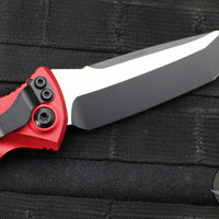 Microtech Socom Elite- Auto (OTS)- Tanto Edge- Red Handle- Black Blade 161A-1 RD
