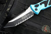 Microtech Socom Elite- Auto-  Tanto Edge- Turquoise Handle- Black Full Serrated Blade 161A-3 TQ