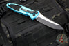 Microtech Socom Elite- Auto-  Tanto Edge- Turquoise Handle- Black Full Serrated Blade 161A-3 TQ