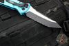 Microtech Socom Elite- Auto-  Tanto Edge- Turquoise Handle- Black Full Serrated Blade 161A-3 TQ