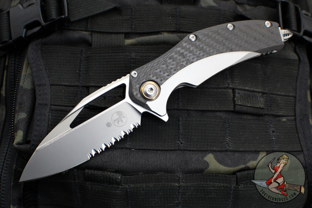 Microtech Matrix- Titanium And Carbon Fiber Handle- Bead Blast Finishe ...