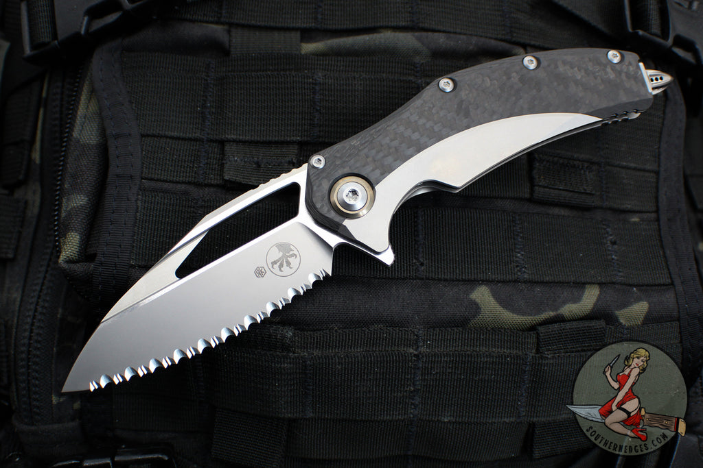 Titanium Microtech Microtech Matrix- Titanium And Carbon Fiber Handle- Bead Blast Finishe ...