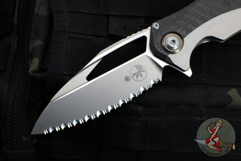 Microtech Matrix- Titanium And Carbon Fiber Handle- Bead Blast Finishe ...