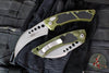 Microtech Hawk Karambit- Out The Side (OTS) Auto- OD Green Handle- Apocalyptic Blade 166-10 APOD