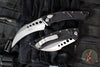 Microtech Hawk Karambit- Out The Side (OTS) Auto- Black Handle- Stonewash Blade 166-10