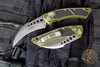Microtech Hawk Karambit- Out The Side (OTS) Auto- OD Green Handle- Stonewash Blade 166-10 OD