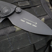 Vintage 2012 Microtech Whaleshark Flipper- Tactical- Black G-10 Handle- Black Blade 167-1 CFT Limited