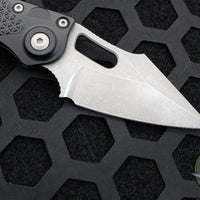 Microtech Stitch- OTS Auto Knife- Black Handle- Apocalyptic Plain Edge Blade 169-10 AP