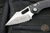 Microtech Stitch OTS Auto Knife- Black Handle- Apocalyptic Finished Full Serrated Blade 169-12 AP