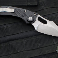 Microtech Stitch OTS Auto Knife- Black Handle- Apocalyptic Finished Full Serrated Blade 169-12 AP