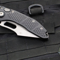 Microtech Stitch OTS Auto Knife- Black Handle- Apocalyptic Finished Full Serrated Blade 169-12 AP