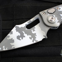 Microtech Stitch OTS Knife- Artic Camo Finished Handle- Artic Camo Plain Edge Blade 169-1 ACS
