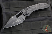 Microtech Stitch OTS Auto Knife- Black Handle- Distressed Apocalyptic Black Blade And Hardware 169-1 AP