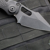 Microtech Stitch OTS Auto Knife- Black Handle- Distressed Apocalyptic Black Blade And Hardware 169-1 AP