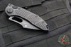 Microtech Stitch OTS Auto Knife- Black Handle- Black Blade- Blue Titanium Backspacer 169-1BK-A1TI