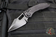 Microtech Stitch OTS Auto Knife- Shadow Edition- Black Handle- Black DLC Sterile Blade- Deep Etched Clip Logo 169-1 DLCTSH