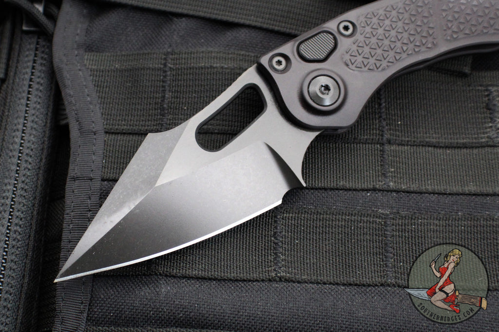 Microtech Stitch OTS Auto Knife- Shadow Edition- Black Handle- Black D ...