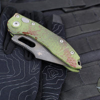 Microtech Stitch OTS Auto Knife- Outbreak Finished Handle- Outbreak Black Blade 169-1 OBS
