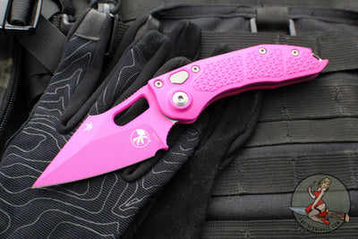 Microtech Stitch OTS Auto Knife- Pink Handle- Pink Finished Blade 169-1PK-X14