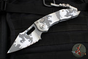 Microtech Stitch OTS Knife- Artic Camo Finished Handle- Artic Camo Part Serrated Blade 169-2 ACS